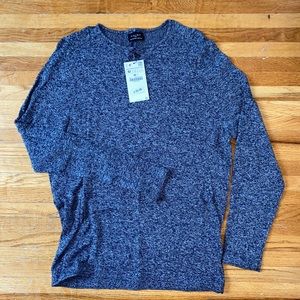 Zara Man Soft Knit Sweater * Navy/White * NWT